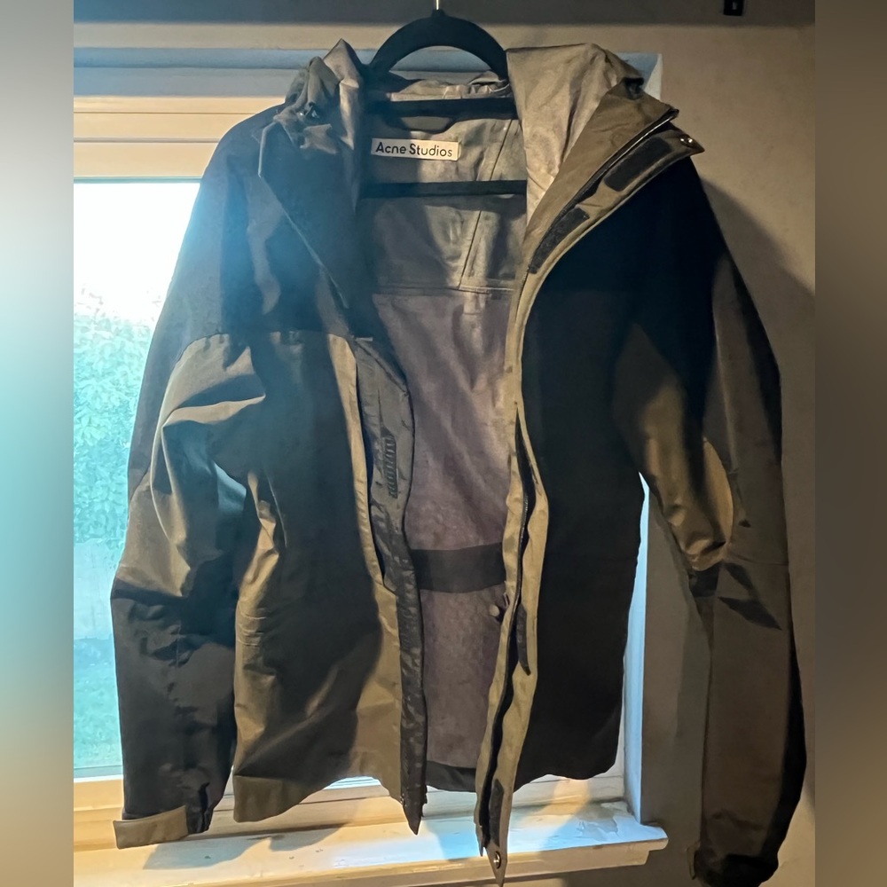Acne studios two tone shell hooded jacket IT50